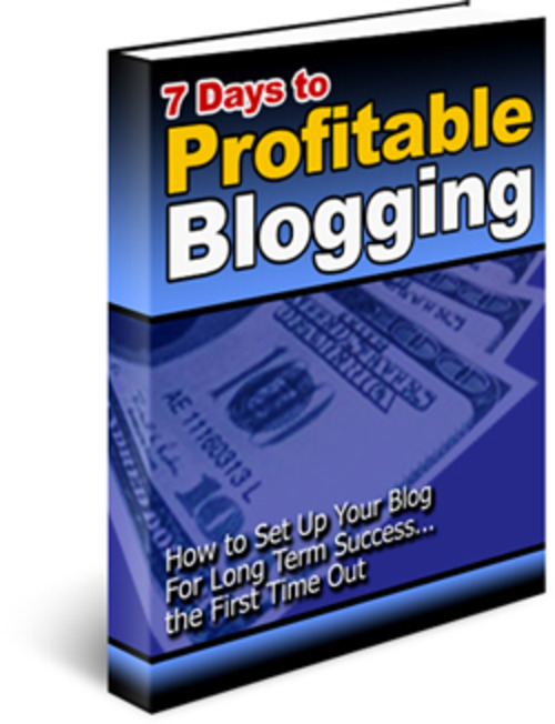 Product picture 7 Days To A Profitable Blog PLR E-Book + Website + Bonus