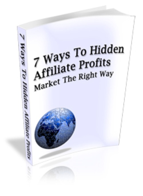 Product picture 7 Ways To Affiliate Profits PLR E-Book + Website + Bonus