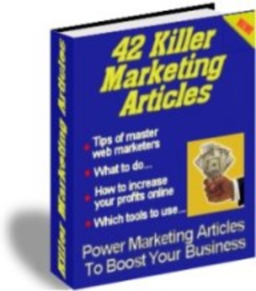 Product picture 42 PLR Marketing Articles PLR ebook + Website + Bonus