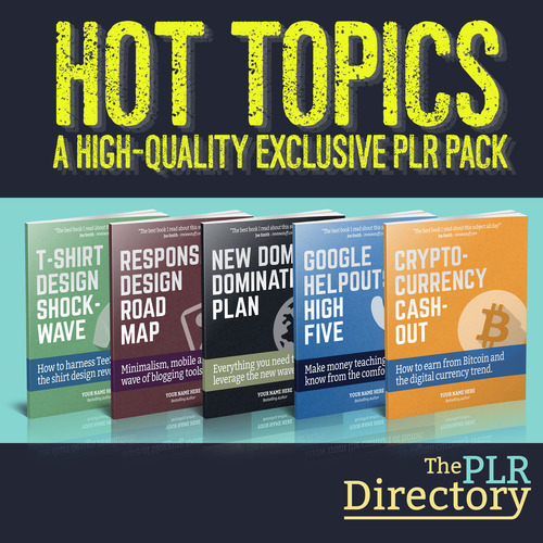 Product picture 5 Hot Topics PLR E-books + Websites + Bonus Software