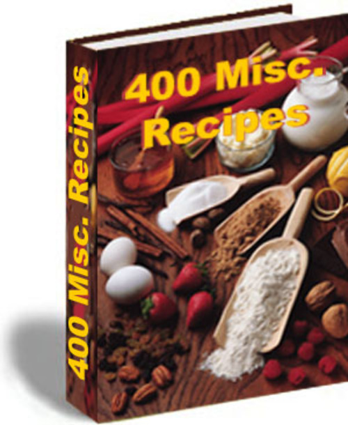 Product picture 400 Misc. Recipes PLR E-book + Website + Bonus Software