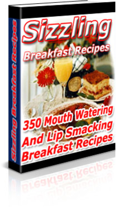Product picture Sizzling Breakfast Recipes MRR E-Book + Website + Bonus