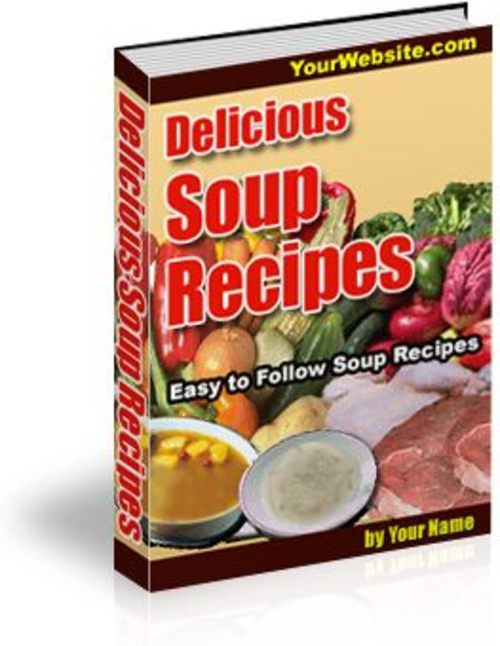 Product picture Soup Recipes MRR E-Book + Website + Bonus
